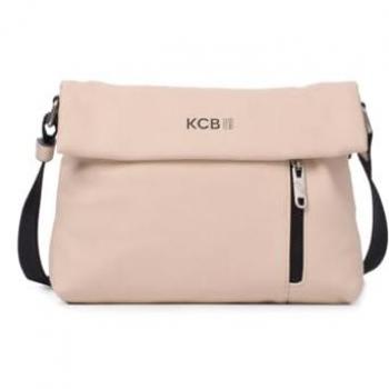 Bandolera antirrobo de mujer mediana KCB Strong | 100% Vegana | Diseño Compacto y Resistente | Seguro | Ideal para Uso Diario | Asas Ajustables | Color Beige