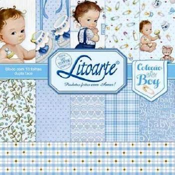 Papel Scrap LITOARTE BEBÉ NIÑO 12x12 18 UD