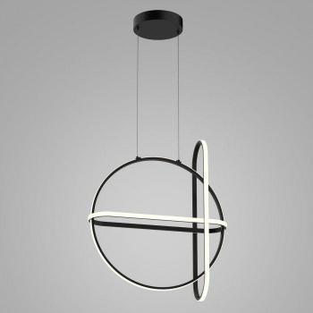 Lámpara colgante moderna Cerrila Black - Lámpara colgante led moderna negra, blanca cálida 3000K, 2000lm regulable