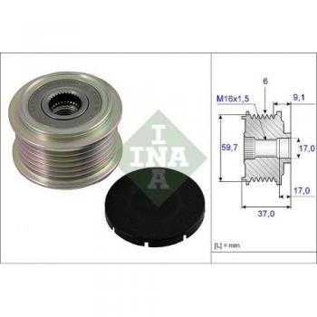 Rueda libre de alternador INA 535 0017 10