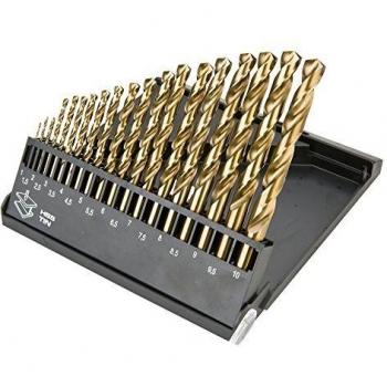 Graphite 57H199 Juego de brocas HSS-TiN 1-10mm / 19 piezas, 0 W, 0 V