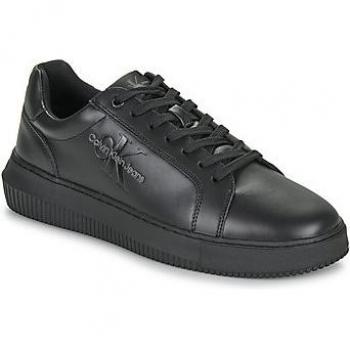 Calvin Klein Chunky Cupsole Mono Leather Sneakers - Black - Size 44