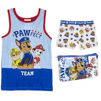 Pijama de Tirantes Patrulla Canina con Neceser - 100% Algodón, Talla 2 Años