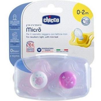 Chicco Chupete Silicona Physio Micro 0-2 M Rosa 2 Chupetes