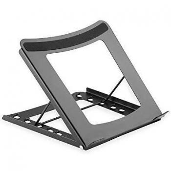DIGITUS Soporte para Ordenador portátil - Ajustable en 5 Posiciones - para portátiles de 10 a 15 - Acero Resistente - Negro