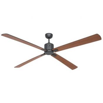 Ventilador de Techo WiFi Casafan Eco Neo III 180cm Motor Negro Aspas Reversibles Negro y Teca