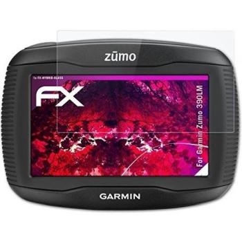 atFoliX Lámina Protectora de Cristal Garmin Zumo 390LM Película Vidrio - FX-Hybrid-Glass