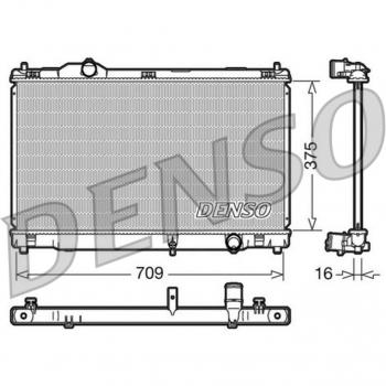 Radiador DENSO DRM51001 para refrigeración del motor, con diseño de alta eficiencia, fabricado en materiales de calidad, adecuado para diversas aplicaciones automotrices y cumple con los estándares OEM