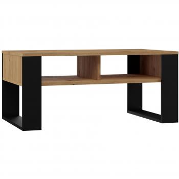 Mesa de café rectangular con diseño moderno y 2 elegantes patas