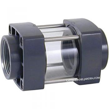 Visor de Líquidos 2 Roscado para Tuberías de PVC y Polietileno - Ideal para Fontanería, Riego y Obras, Compatible con Tubería de 63mm