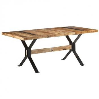 Rough Mango Wood Dining Table 180x90x76 cm