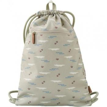 Mochila Saco Cocodrilo Fresk - Mochila de tela, diseño de cocodrilo, cierre tipo saco, asas ajustables, material resistente al agua, ligera y fácil de transportar