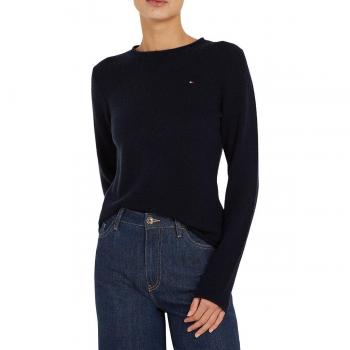 Jersey de lana Tommy Hilfiger para mujer con cuello redondo marino