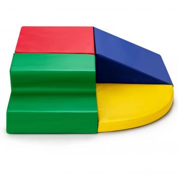 Costway Set de Juguetes Educativos de Espuma EPE para Escalar, Deslizar y Gatear - 4 Piezas para Actividad Física en Niños y Bebés