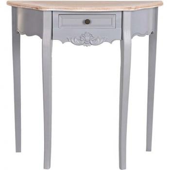 Consola paulownia mdf 80,5x34x78,5 1 cajón gris