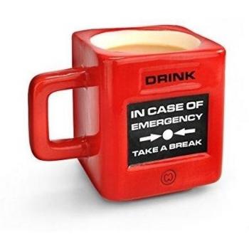 Mustard NG 5048 - Taza de cerámica con asa en forma de panel de emergencia