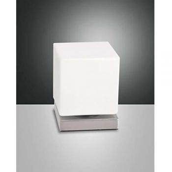 Lámpara de Mesa LED Brenta Níquel con Atenuador Táctil