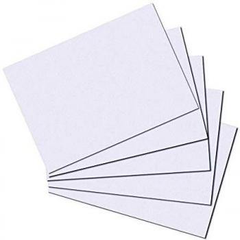 Karteikarten A6 Blancas, 100 Piezas, Herlitz, Sin Perforar, 170 g/m²