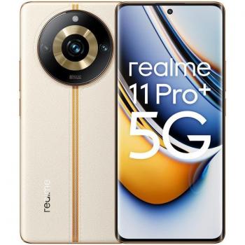 Realme 11 Pro+ 5G Sunrise Beige 12GB RAM 512GB Storage Amoled FHD+ Curved Display Dual SIM Android 13 USB Type-C 5000mAh Battery with SUPERVOOC 100W Charging R