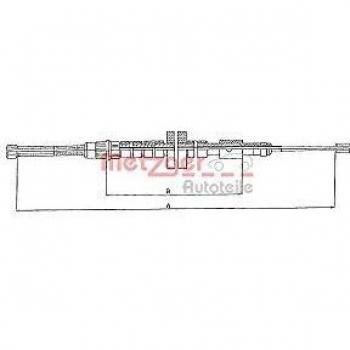 Cabo de freno de mano Metzger 10.6023 para Peugeot 306, lado trasero izquierdo