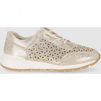 Zapatillas Deportivas de Piel Monet 01 Oro/Gold