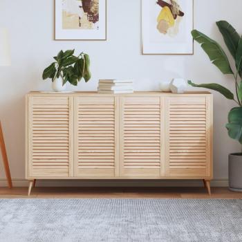 Puertas tipo persiana 4 uds madera maciza de pino 69x39,4 cm