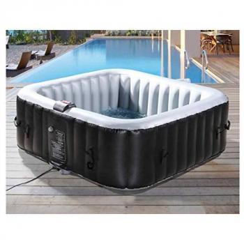 Spa hinchable NICE en PVC - 6 plazas - Gris/Noir