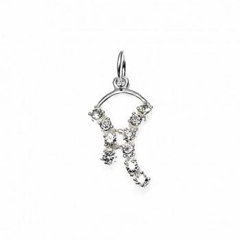Colgante Plata Ley 925m Bandas Circonitas 29mm