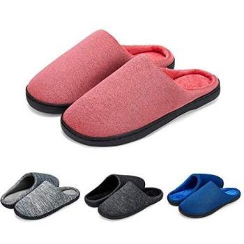 LK LEKUNI Zapatillas de Casa Mujer y Hombre de Estar Zapatos Antideslizantes Ultraligero Cómodo y Calentitas Antideslizante Pantuflas-Rosa-36