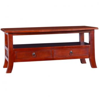 Mesa de centro clásica de madera maciza de caoba marrón 90x50x40 cm vidaXL