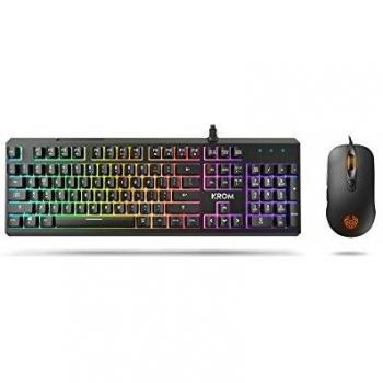 Krom NXKROMKALEIDO Teclado y Ratón RGB, Negro