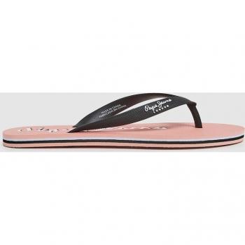 Chanclas Bay Beach Brand - Sandalias de mujer con diseño de logo estampado y tira al dedo