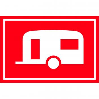 Cartel – Caravana de 15 x 20 cm, 30 x 20 cm y 45 x 30 cm – bohrlöcher Pegatinas de espuma rígida aluminio laminado – s00207d