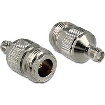 Adaptador Delock 88832 N hembra a SMA hembra, conector RF de latón, 3,05 cm