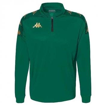 Sudadera Kappa Gassolo Verde Unisex con Media Cremallera para Niños de 6 Años