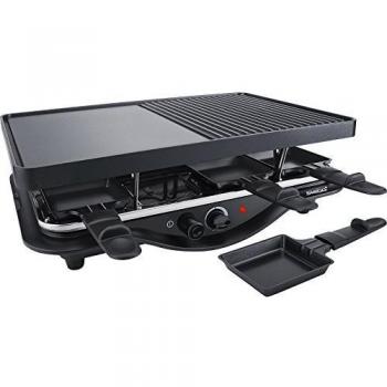 Steba 632800 - Raclette y parrilla con 8 sartenes, color negro