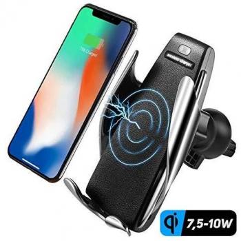 Akashi Soporte para Smartphone de Coche con Carga Inalámbrica Qi 10W para Rejilla de Ventilación, Compatible hasta 6.5 Pulgadas