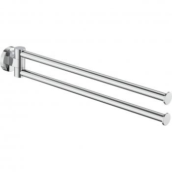 Toallero de barra doble giratorio Hotels Round Roca, 432 mm, color cromado