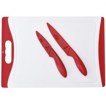 Colourworks Juego de 3 cuchillos y tabla de cortar