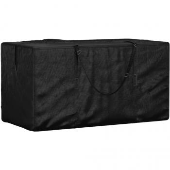 vidaXL Garden Cushion Storage Bag Black 150x75x75 cm Polyethylene