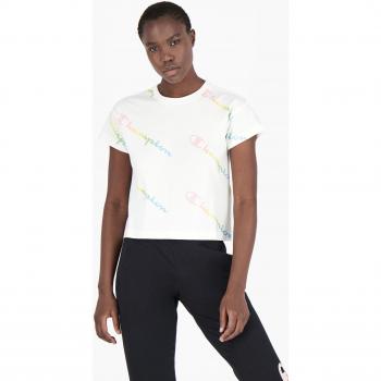 Camiseta Mujer Champion Crewneck Croptop Blanco 114092-WL001