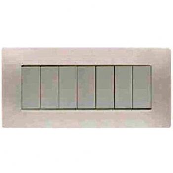 Placa Flexa 7 Modulos Tecnopolimero Blanca Nea 11807.BN