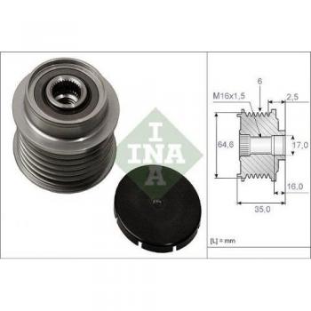 Rueda Libre de Alternador INA 535 0006 10 - Rodamiento de Alta Calidad para Generadores