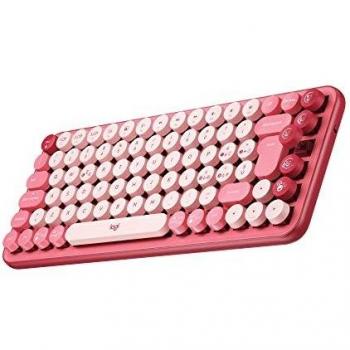 Logitech Pop Keys Teclado Mecánico Inalámbrico QWERTY Italiano Rosa Borgoña