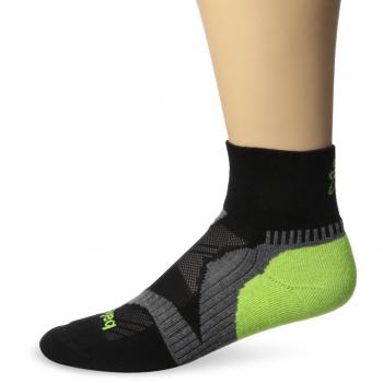 Balega Enduro de la mujer V-Tech Quarter calcetines – negro/color gris/amarillo neón, talla M/EU 40 – 42