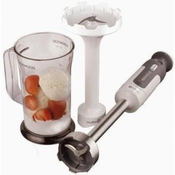 Kenwood HBM713P - Batidora de brazo, 700 W, 1 velocidad + turbo, brazo pasapurés, vaso