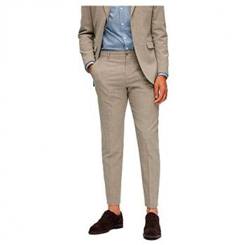 Selected Oasis Slim Fit Linen Suit Trousers