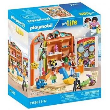 Juego de Construcción Playmobil - Juguetería, incluye figuras y accesorios para construir escenarios creativos, fabricado en plástico resistente, recomendado para niños a partir de 4 años, fomenta la imaginación y el juego simbólico