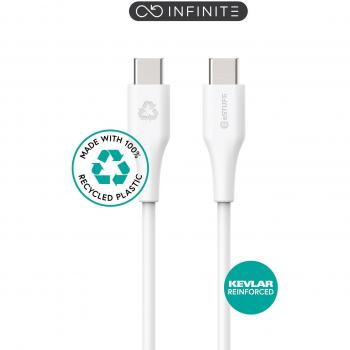 Cable USB-C a USB-C eSTUFF ES604170-BULK 1m Blanco