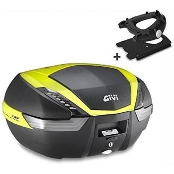 Top Case Set Yamaha X-Max 125 10-13 Givi Monokey V47NNTFL negro / neón-amarillo